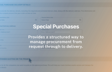 Tutorial 08 — Special Purchases: ordering parts in context